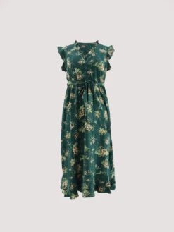 Floral Ditsy Midi Dress -Out Shino Sales Store 5051839715905 cutout