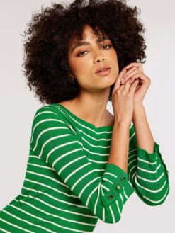 Stripe Ribbed Jumper -Out Shino Sales Store 5051839716469 2