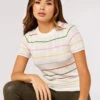 Multicolour Stripe Knitted Tee