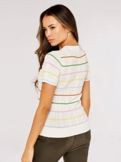 Multicolour Stripe Knitted Tee -Out Shino Sales Store 5051839717008 3