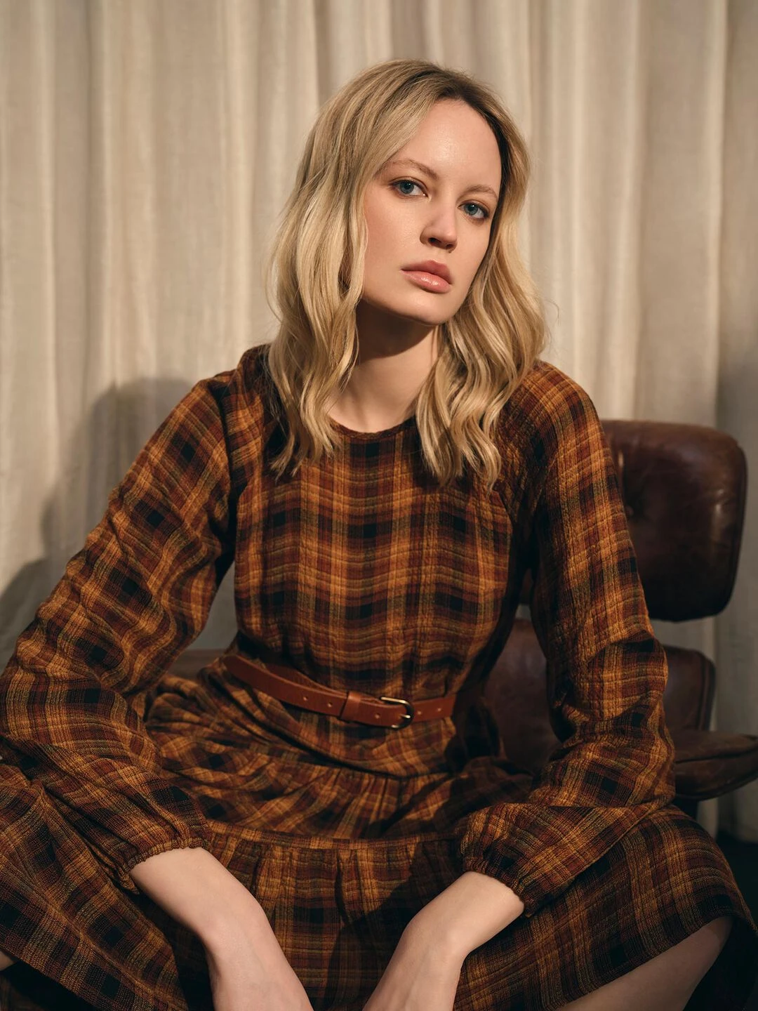 Textured Check Midi Dress 1 Textured Check Midi Dress