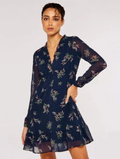 Floral Ruffle Mini Dress