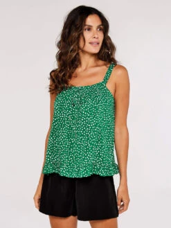 Polkadot Ruffle Cami Top