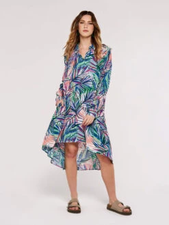 Hi-Low Tropical Mini Dress