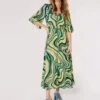 Retro Swirl Maxi Dress
