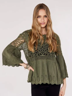 Crochet Lace Folk Top -Out Shino Sales Store 5051839722996 2