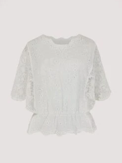 Floral Broderie Batwing Top -Out Shino Sales Store 5051839723085 cutout