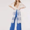 Embroidered Mesh Cover Up