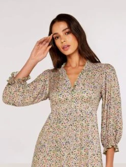 Ditsy Puff Sleeve Mini Dress -Out Shino Sales Store 5051839724839 2