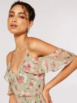 Watercolour Blooms Midi Dress -Out Shino Sales Store 5051839728592 2