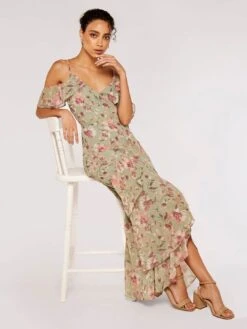 Watercolour Blooms Midi Dress -Out Shino Sales Store 5051839728592 3