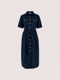 Linen Safari Midi Dress -Out Shino Sales Store 5051839728905 cutout