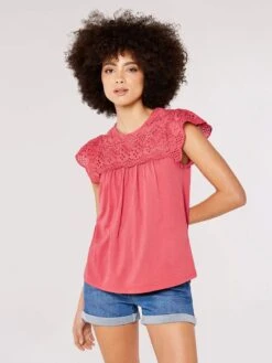 Cutwork Jersey Blouse