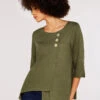 Triple Button Asymmetric Top