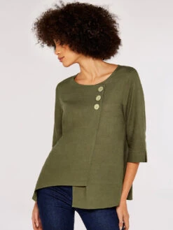 Triple Button Asymmetric Top