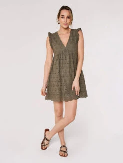 V-Neck Anglaise Mini Dress -Out Shino Sales Store 5051839732117 3