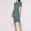 Multi Stripe Knitted Midi Dress