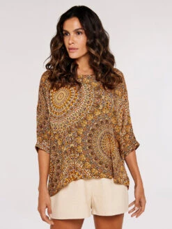 Moroccan Mandala Oversize Top