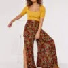 Floral Side Slit Palazzo