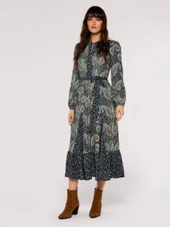 Paisley Mix-Match Midi Dress -Out Shino Sales Store 5051839737785 2