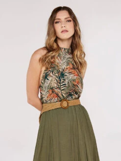 Tropical Halter Neck Top
