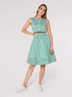 Striped Woven Mini Dress