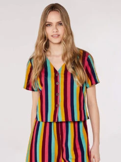 Vertical Striped Buttoned Top -Out Shino Sales Store 5051839742659 3