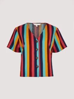 Vertical Striped Buttoned Top -Out Shino Sales Store 5051839742659 cutout