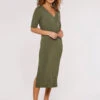 Basic Ribbed Midi Dress