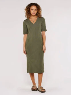 Basic Ribbed Midi Dress -Out Shino Sales Store 5051839742987 2