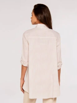 Striped Oversized High-Low Shirt -Out Shino Sales Store 5051839744172 3