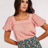 Short Sleeve Milkmaid Top