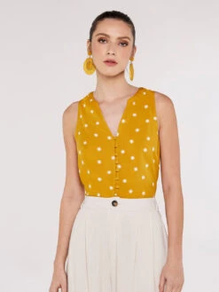 Sunspot Button Through Top