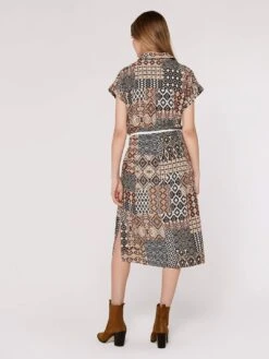Ikat Patchwork Midi Dress -Out Shino Sales Store 5051839748101 3