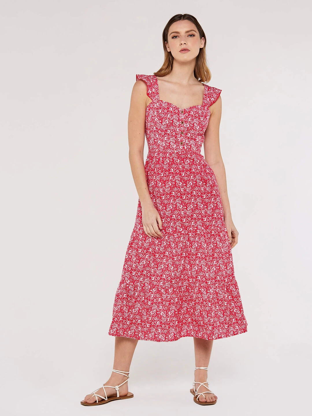 Printed Strap Midi Dress 3 Printed Strap Midi Dress - Image 3