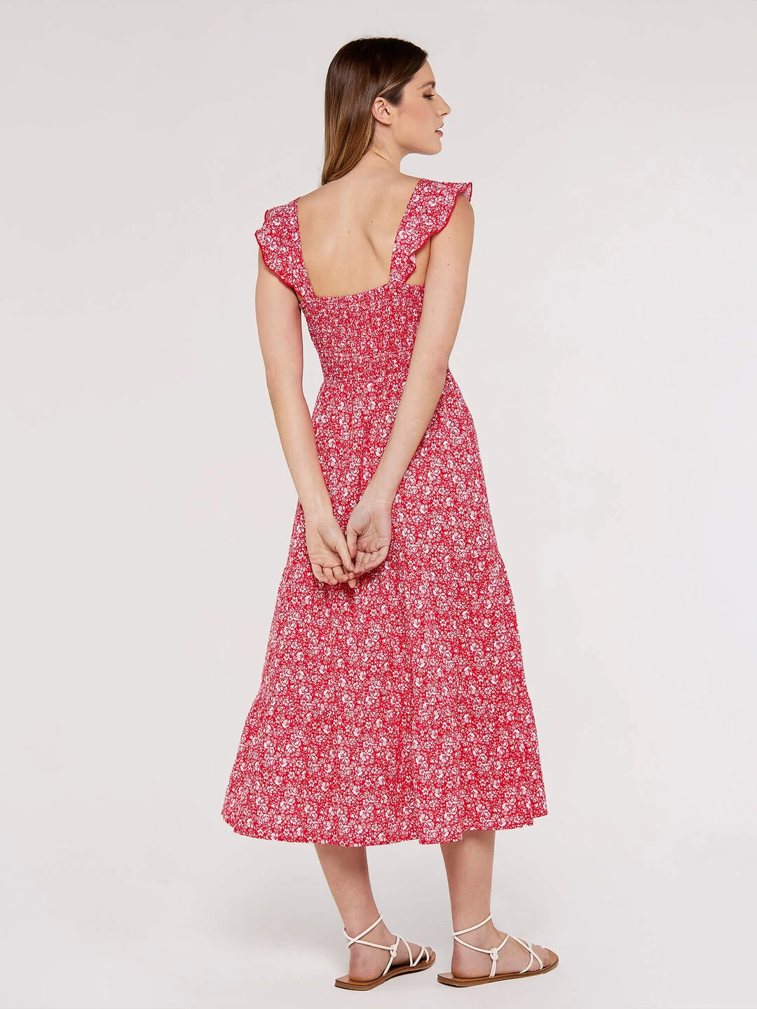 Printed Strap Midi Dress 4 Printed Strap Midi Dress - Image 4