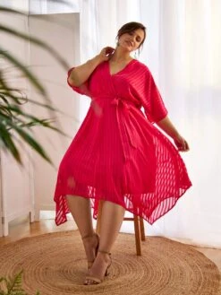 Curve Hankyhem Midi Dress