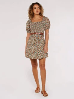 Balloon Sleeve Mini Dress