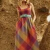 Plaid Midi Dress
