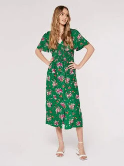 Smocked Bodice Midi Dress -Out Shino Sales Store 5051839756212 2