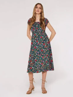 Ditsy Milkmaid Midi Dress -Out Shino Sales Store 5051839757059 3