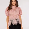 Shell Lace Scallop Top
