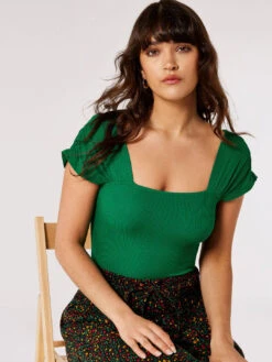 Ribbed Jersey Bodysuit