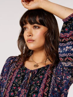 Folk Border Print Dress -Out Shino Sales Store 5051839761469 3