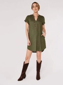 Linen Mix Mini Dress -Out Shino Sales Store 5051839762114 1