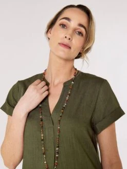 Linen Mix Mini Dress -Out Shino Sales Store 5051839762114 2