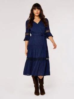 Self Check Crochet Midi Dress