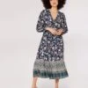 Sarasa Ruffle Midi Dress