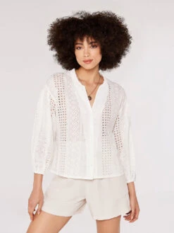 Broderie Puff Sleeve Shirt