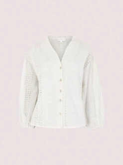 Broderie Puff Sleeve Shirt -Out Shino Sales Store 5051839781535 cutout